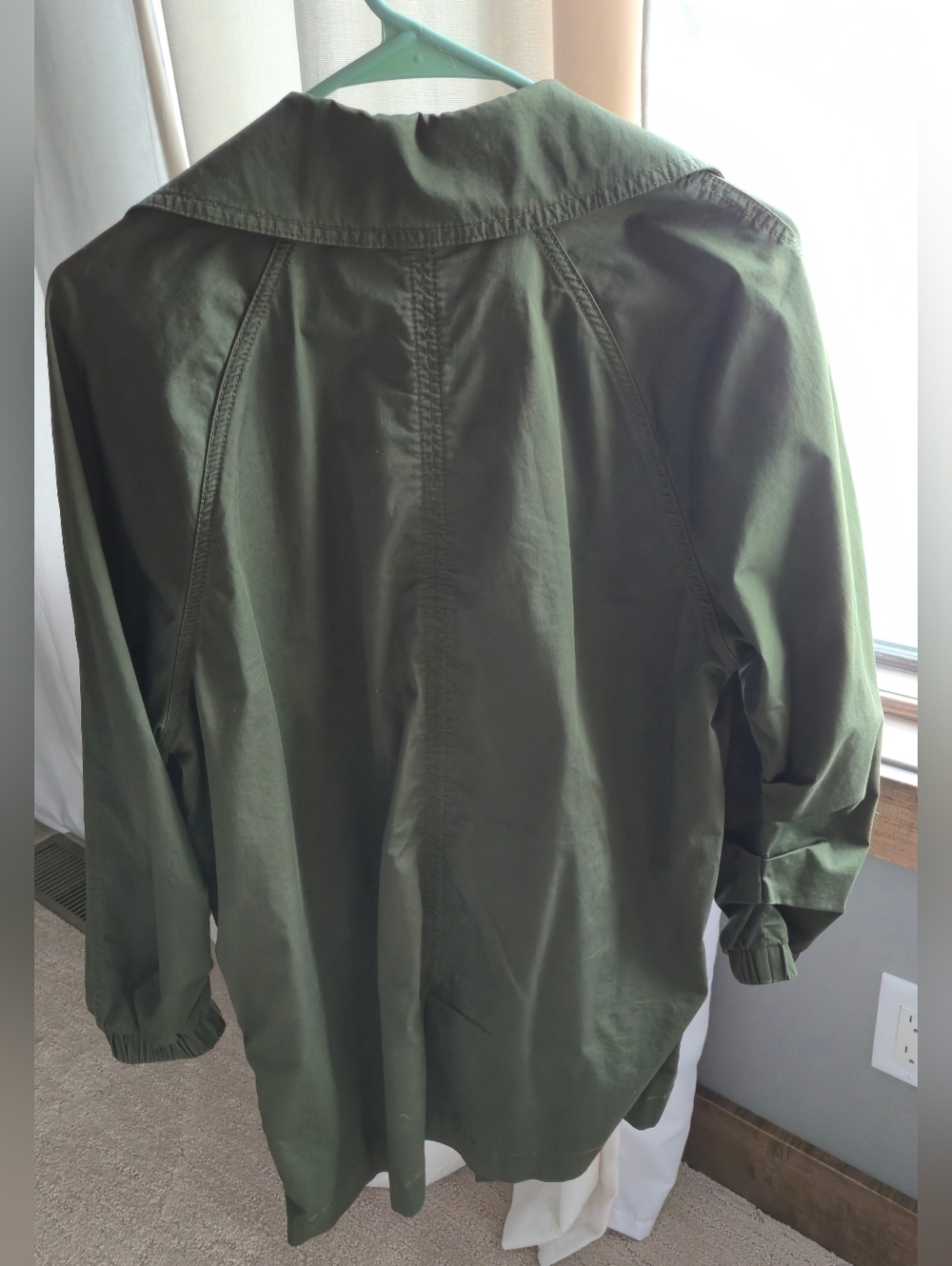 CAbi Expedition jacket trench Safari Travel Springbreak Lightweight M EUC Green - Picture 12 of 15